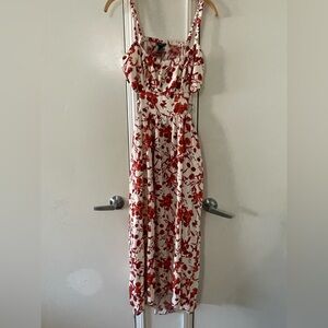 Forever 21 floral open back dress
